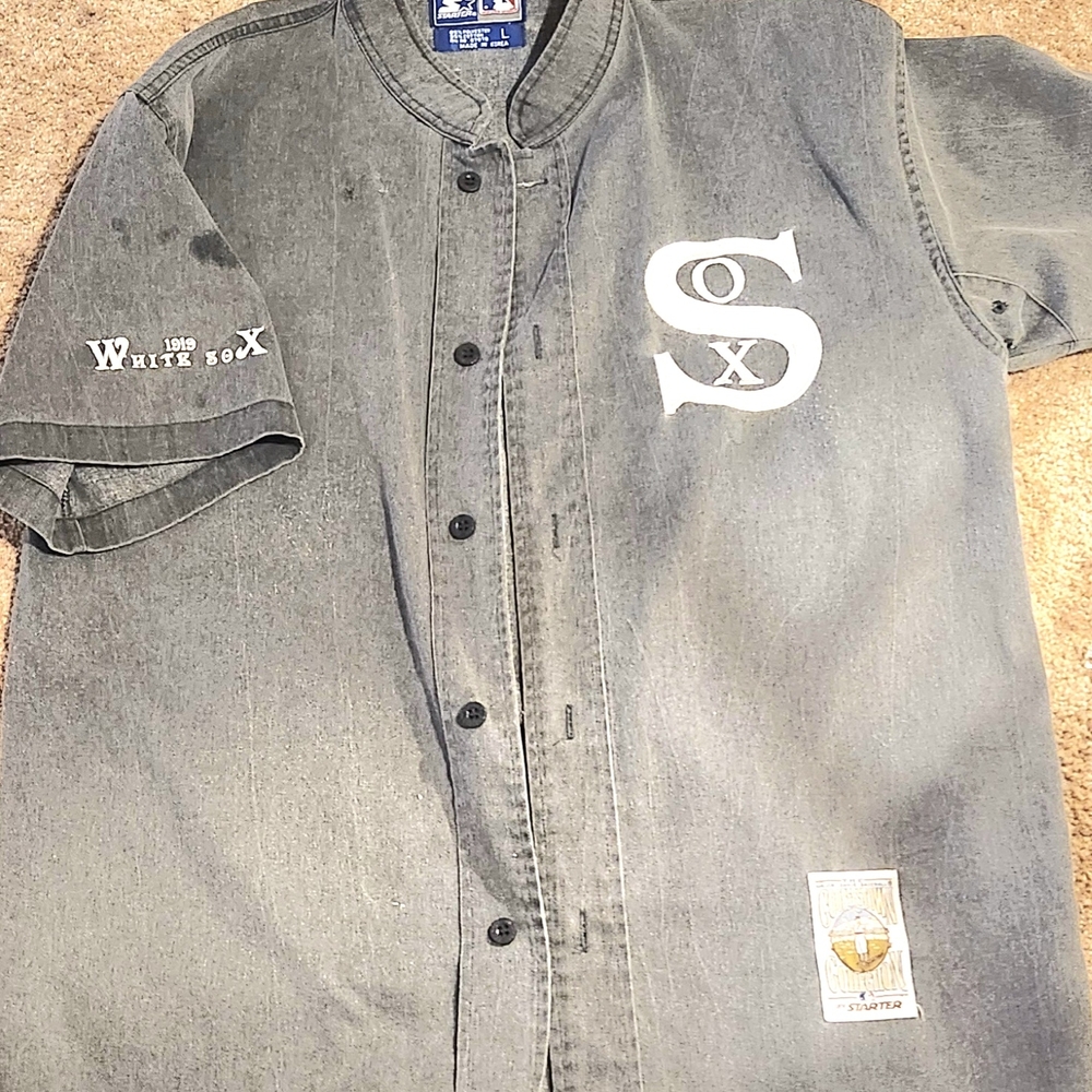 STARTER Gray Jersey Shirt with Embroidered Logo